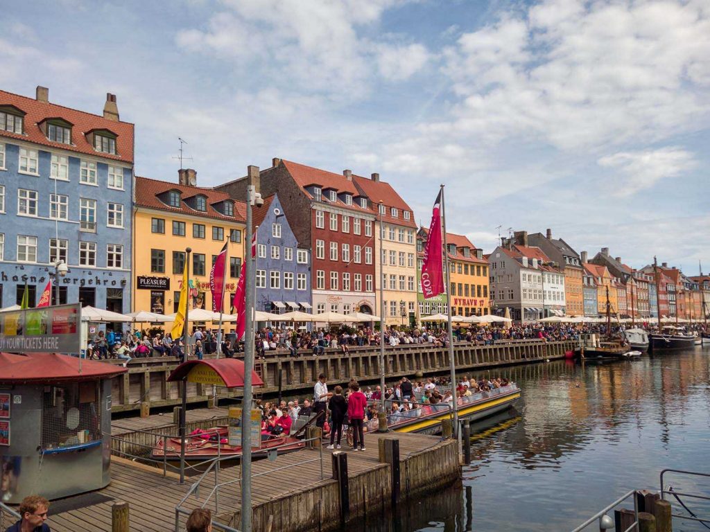 façade de bâtiments colorés Copenhague