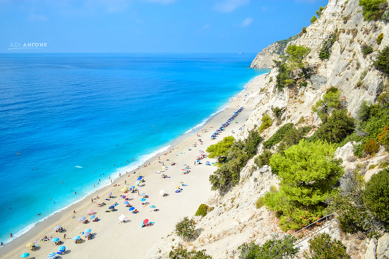 Plage d'Egremi sur l'île de Lefkada Grèce