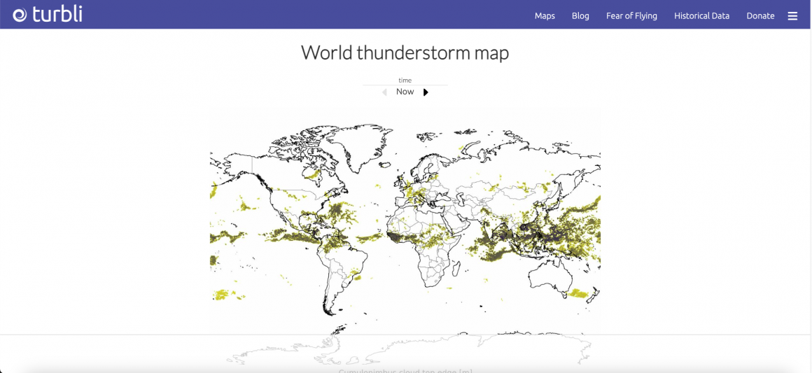 Carte interactive des orages dans le monde - Turbli