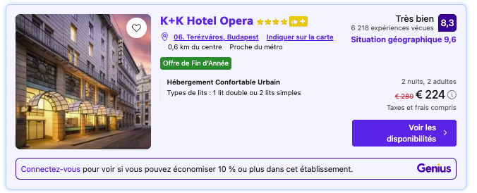 K+K Hotel Opera Hotel Budapest
