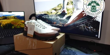 Test Tropicfeel Zenda Sneakers Mink White, chaussures de voyage polyvalentes pour ville et rando