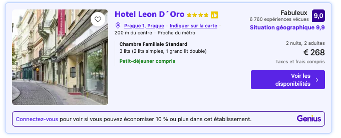 hotel pas cher Prague Noel - Hotel Leon d'oro