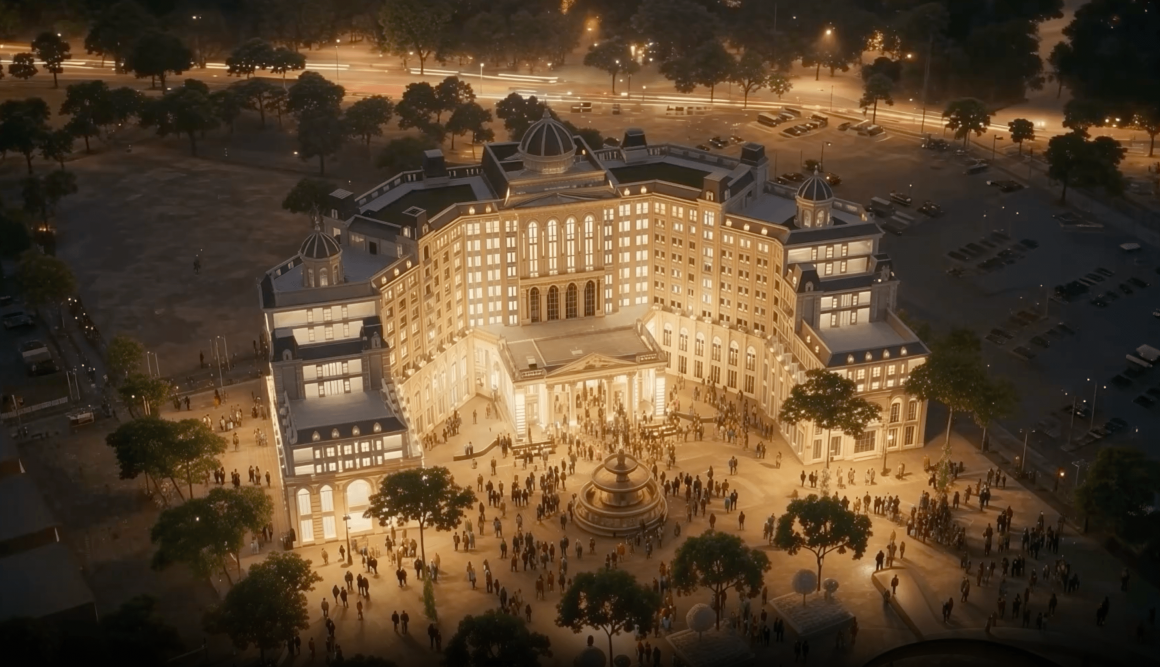 Vision artistique du futur Grand Hotel du Parc Dracula Roumanie 