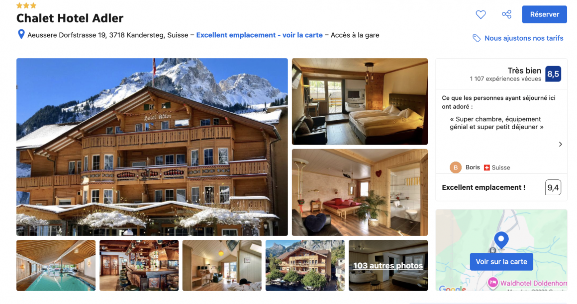 Chalet Hotel Adler à Kandersteg