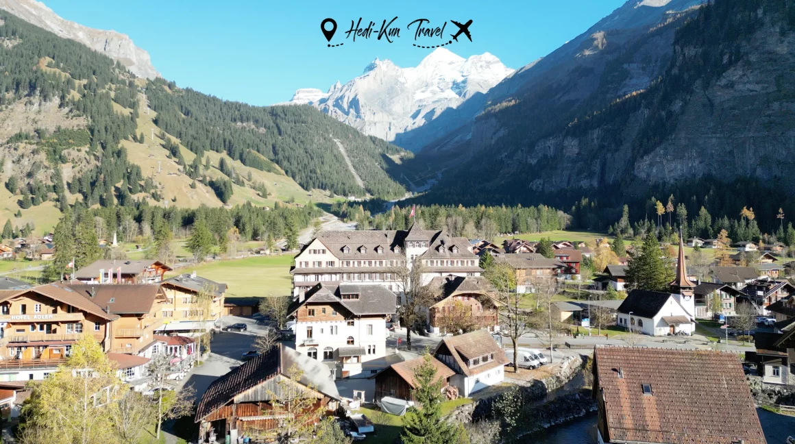 Village de Kandersteg en Suisse, point de départ idéal pour visiter Oeschinensee et Blausee