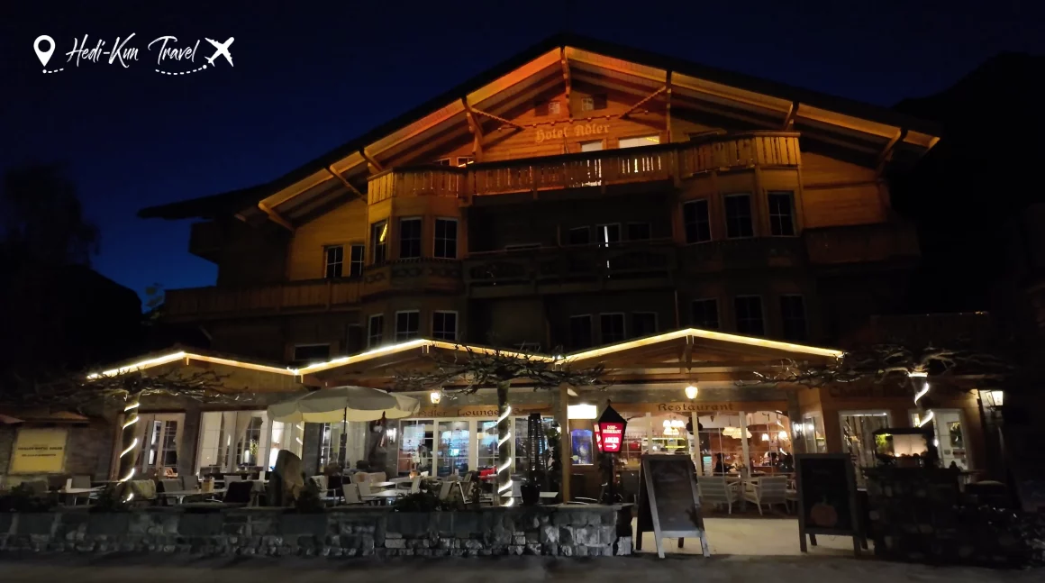 Hôtel Chalet Adler à Kandersteg, hébergement idéal pour visiter Oeschinensee